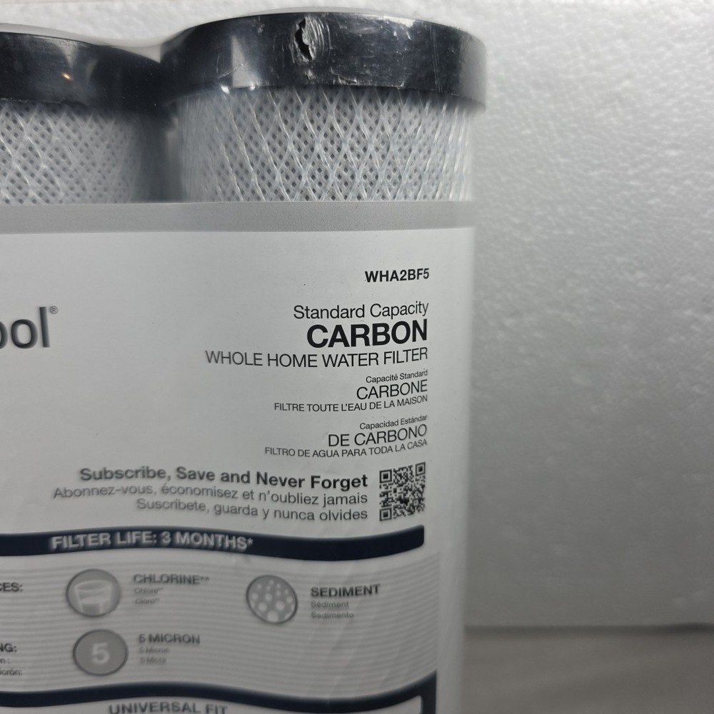 Whirlpool Standard Capacity Carbon Whole Home Water Filter - 2 Pack - WHA2BF5 - Picture 2 of 5